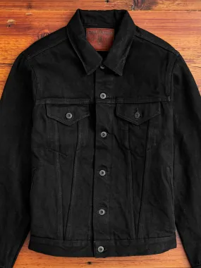 02527PRZ-BK "Secret Denim" 20oz Black Selvedge Denim Jacket