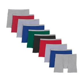 10 Pack Hanes Men's Super Value Pack Assorted Boxer Briefs