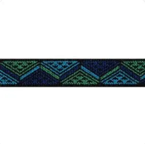 25mm (1") Green & Blue Multi-Colour Patterned Elastic