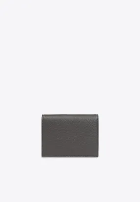 3D-Effect Logo Leather Cardholder