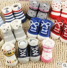 5Pairs Newborn baby cartoon socks