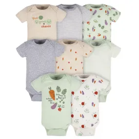 8-Pack Baby Neutral Happy Veggies Onesies® Bodysuits