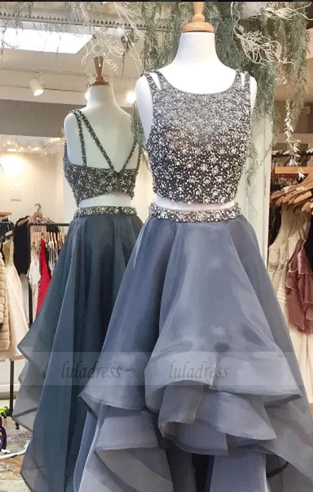 A-line Beaded Formal Gowns,Long Sexy Party Dresses,Long Prom Dresses