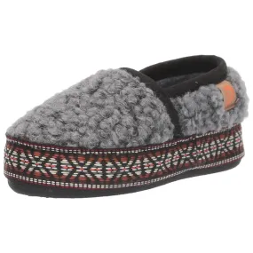 Acorn Kids' Slippers - L’il Woven Trim Moccasins, Stormy Grey, K3/4 | A19009STG3-4