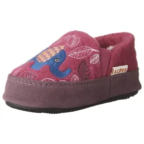 Acorn Kids' Slipperss - Colby Gore Moccasins, Magenta Elephant, K10/11 | A10036MTE-10-11