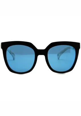 Adidas Originals Oversized Mirror Sunglasses in Black/Blue