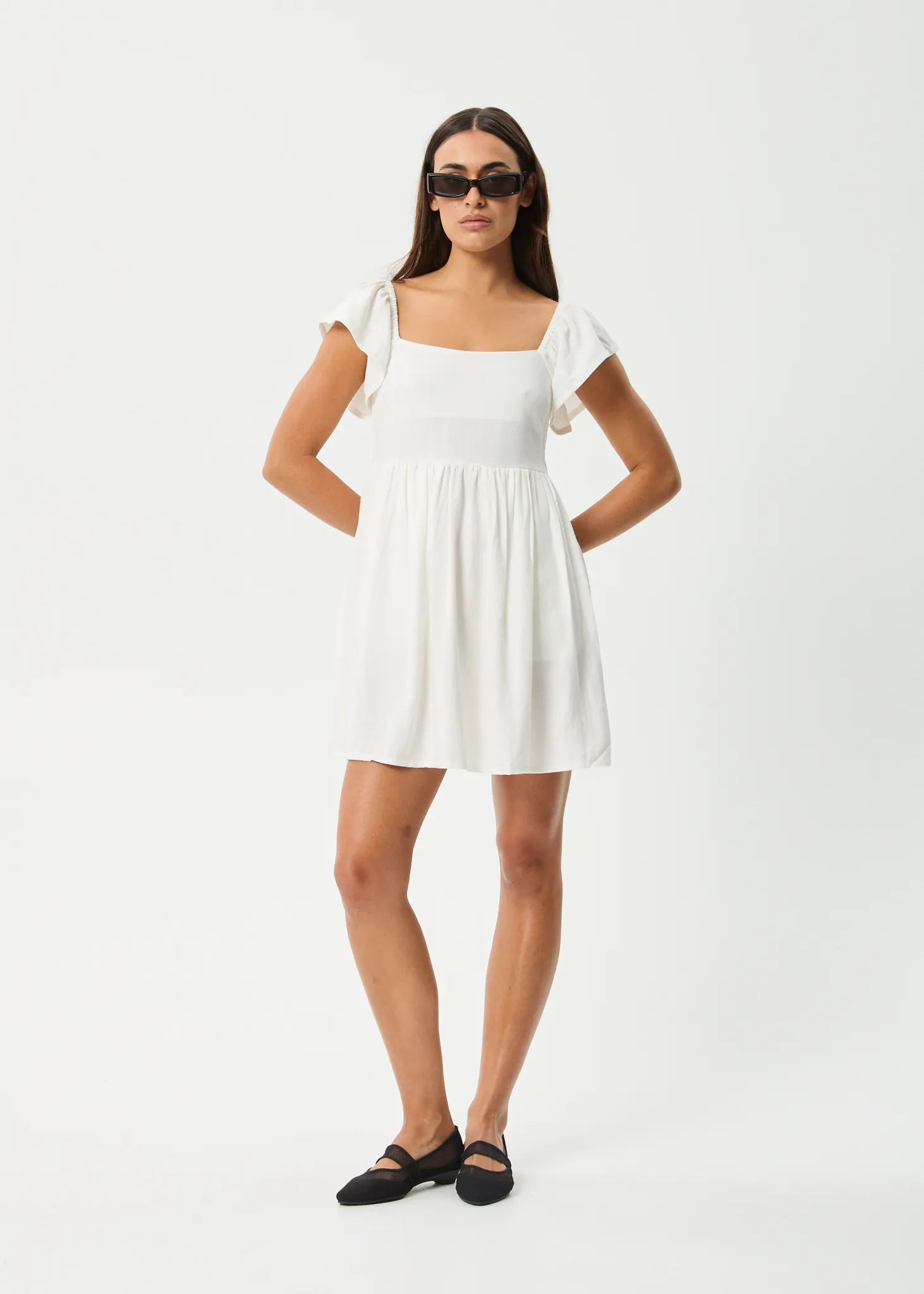 AFENDS Womens Twila - Mini Dress - White