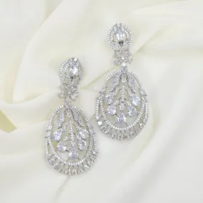 American Diamond Dangle Earrings