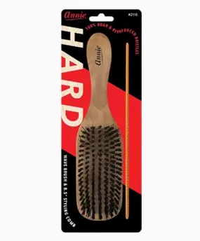 Annie Hard Wood Wave Boar Bristle Brush With 8.5 Styling Comb 2116