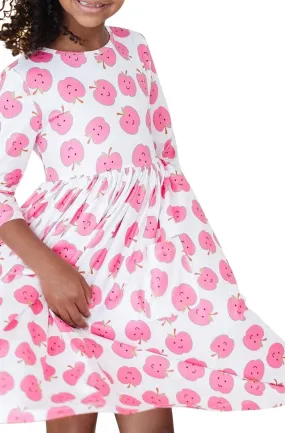 Apple Of My Eye 3/4 Sleeve Pocket Twirl Dress