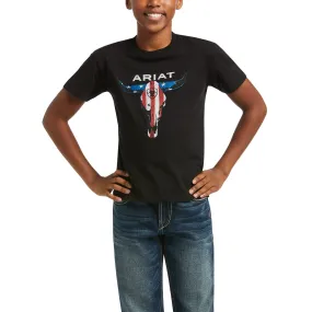 Ariat® Children's Black American Steer Tee 10038220