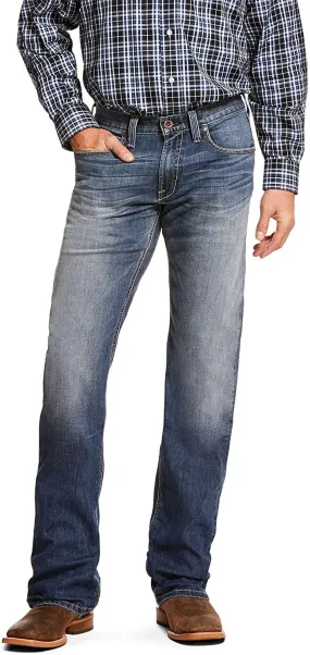 Ariat Men's M5 Slim TekStretch Bookie Stackable Jean, Bluepoint 10028922