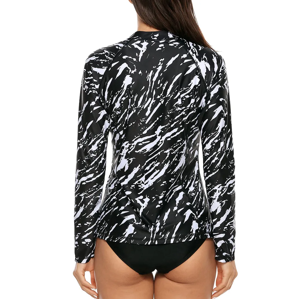 Attraco  Women's Long Sleeve Swim Top UPF50 Rashguard