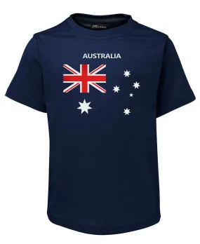 Australian Flag T-Shirt (Jnr Navy, Childrens Sizes)