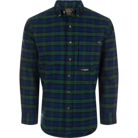 Autumn Brushed Twill Plaid Button-Down Long Sleeve Shirt