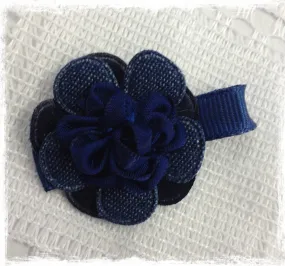 Baby & girl navy blue non slip hair clip. clip90