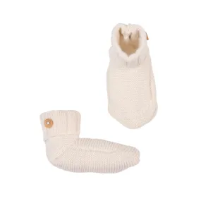 Baby Cream Knitted Booties | Made in France