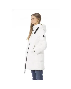 Baldinini Trend Women's White Polyester Jackets & Coat - 2XL