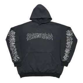 Balenciaga DIY Metal Outline Hooded Sweatshirt Black