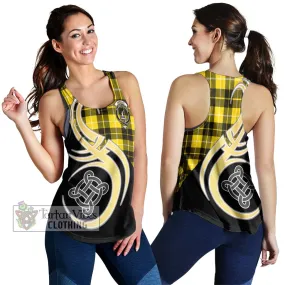 Barclay Dress Modern Tartan Women's Racerback Tanks with Family Crest and Celtic Symbol Style