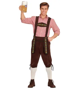 Bavarian Lederhosen Costume Brown