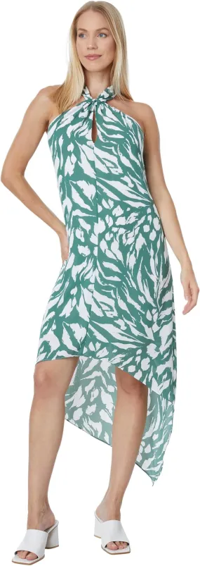 BCBGMAXAZRIA Long Halter Maxi Dress in Ivy