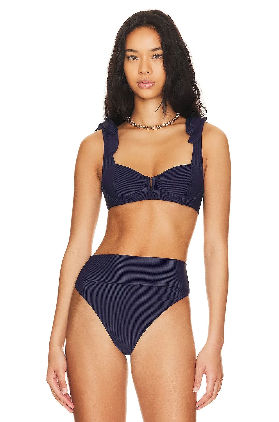 BEACH RIOT Blair bikini top, dark blue