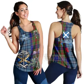 Beattie (Beatty) Tartan Women's Racerback Tanks Happy St. Andrew's Day Half Tartan Style