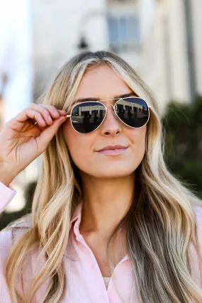 Best Of Me Black Aviator Sunglasses