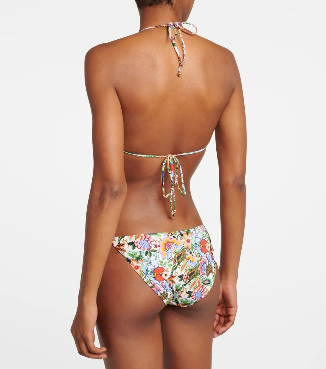 Bikini with floral print and triangle cups Etro, multicolor