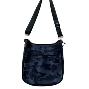 Black Camo Neoprene Messenger Bag