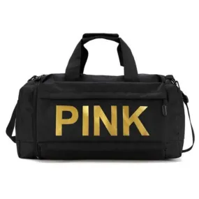 Black Canvas Travel Duffel Bag