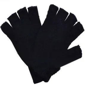 Black Knitted Fingerless Gloves