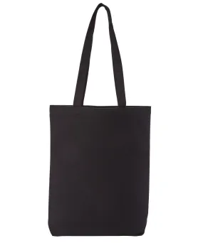 Black - Recycled premium canvas ‘flat base’ shopper