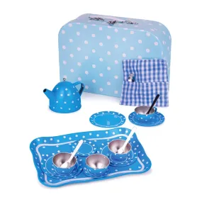 Blue Polka Dot Tea Set