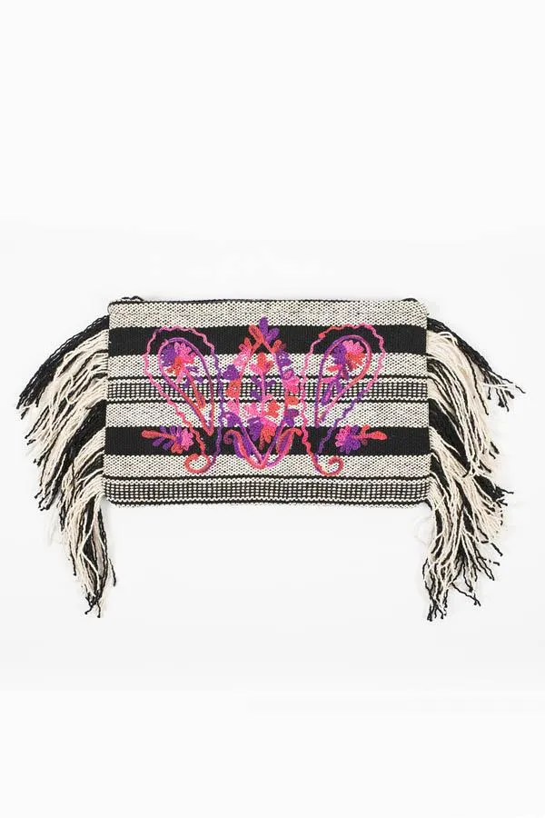 Boho Gheri Fringe Belt Clutch