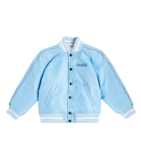 Bomber jacket with Palm Angels logo, blue