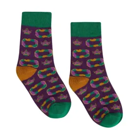 Bonfolk Little Kid King Cake Socks - Size 2-4Y ISH (Pair)