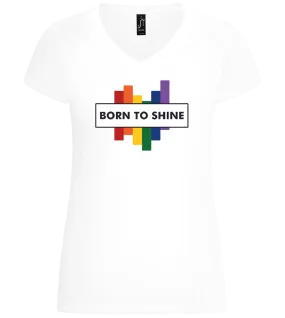 Born To Shine Quote Design - Basic women's v-neck t-shirt