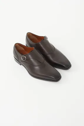 Brown Leather Monk Strap Oxford