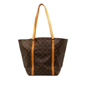 Brown Louis Vuitton Monogram Sac Shopping Tote Bag