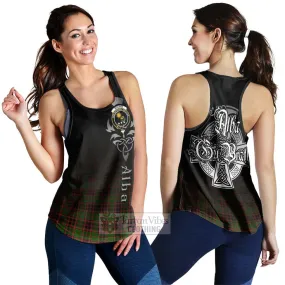 Buchan Tartan Women's Racerback Tanks Featuring Alba Gu Brath Family Crest Celtic Inspired