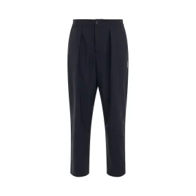 Button Loose Fit Trousers in Blue/Black