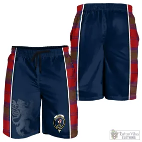 Byres (Byses) Tartan Men's Shorts with Family Crest and Lion Rampant Vibes Sport Style