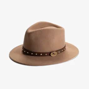 Camel Fedora with Swarovski Crystals