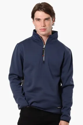 Canada Weather Gear Solid Half Zip Sweatshirt - Navy