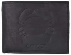 Cancer Zodiac Sign Bifold Trifold Genuine Leather Men's Wallets