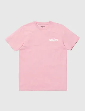 Carhartt College Script T-Shirt - Soft Rose Pink