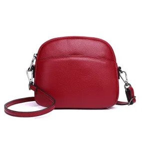 Casual Stylish Women's Shell Shape Genuine Leather Crossbody Bag