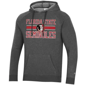 Champion Adult/Unisex Vault Florida State Seminoles/Seminole Logo Tri-blend Hood - Black